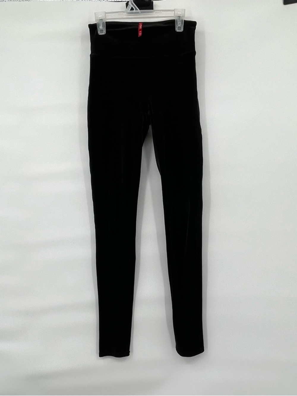 Spanx black velvet high rise leggings